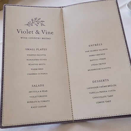 Booklet Menus