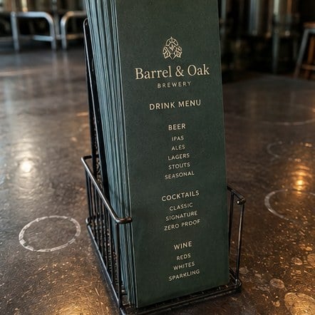 Customized menus for bars and breweries