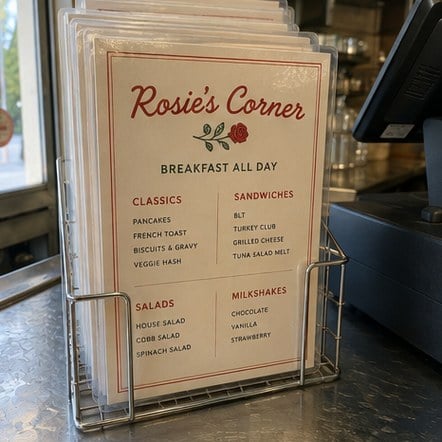 Customized menus for diners and family restaurants
