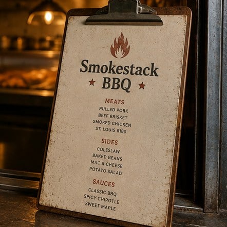 Laminated menus for restaurants
