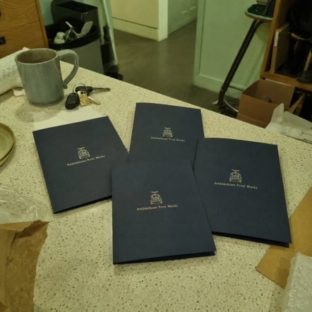 Menus with logo printing — customer photo